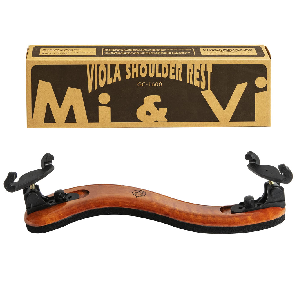 Classic Viola Shoulder Rest for 15â€�-17â€� Viola (Full Size) with Adjustable Height | Collapsible | Real Maple Wood | Excellent Support Grip - By MIVI Music Viola 15"-17"