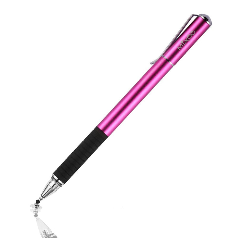 Mixoo 2-in-1 Precision Disc & Fiber Stylus with 3 Replaceable Tips for Capacitive Touch Screen Devices (Purple) Purple