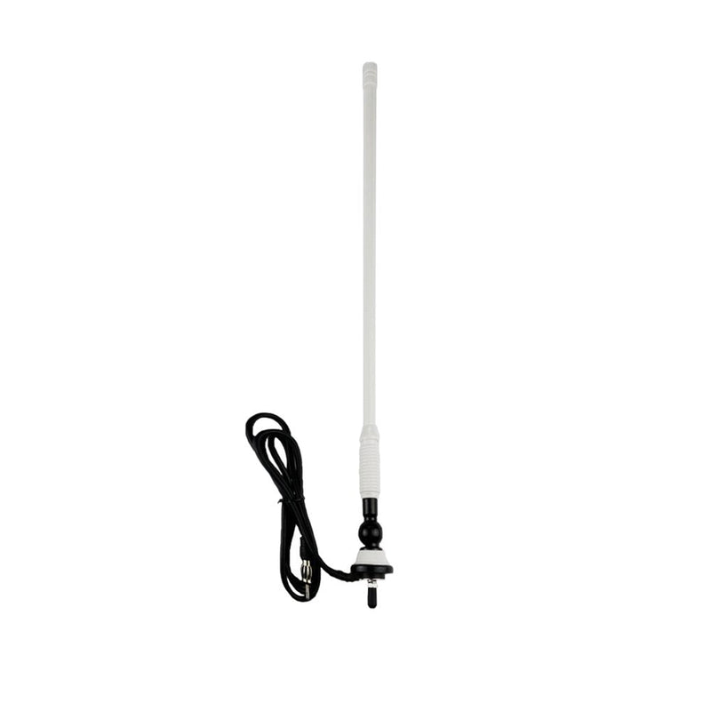 Herdio Waterproof Marine Antenna Rubber Duck Dipole Flexible Mast FM AM Antenna for Boat Radio Car ATV UTV RZR SPA White