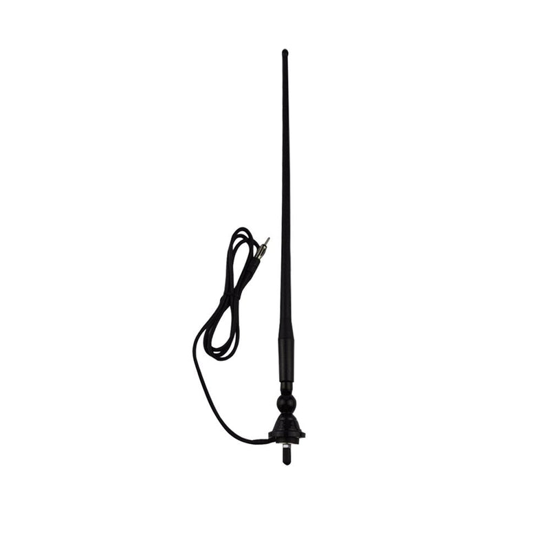 Herdio Waterproof Marine Antenna Rubber Duck Dipole Flexible Mast FM AM Antenna for Boat Radio Car ATV UTV RZR SPA-Black Black