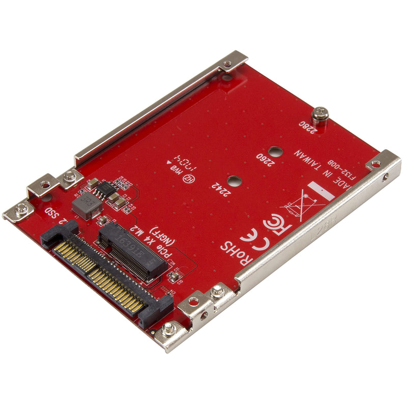 [AUSTRALIA] - StarTech.com M.2. PCI-e NVMe to U.2 (SFF-8639) Adapter - Not Compatible with SATA Drives or SAS Controllers - For M.2 PCIe NVMe SSDs - PCIe M.2 Drive to U.2 Host Adapter - M2 SSD Converter (U2M2E125) U.2 (SFF-8639) 