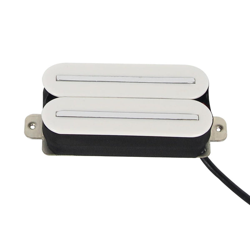 FLEOR High Output Bridge Pickup Hot Dual Rail Humbucker Pickups Ceramic Electric Guitar Pickup Humbucker, White White,14-15K