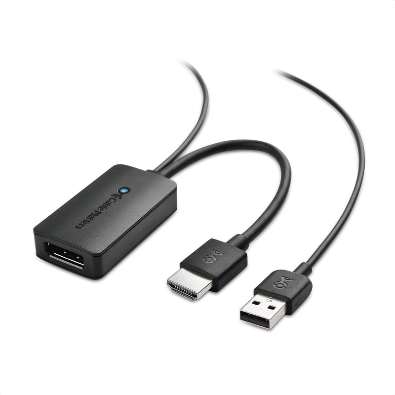 Cable Matters HDMI to DisplayPort Adapter, HDMI 2.0 to DP 1.2, 4K@60Hz | Unidirectional, for Desktop and Laptop Computers, Not Compatible with PS5 or Xbox Series X/S
