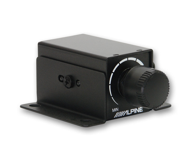 Alpine RUX-KNOB.2 Remote Bass Knob | Adjust low-end output from the driver seat, compact wired module mounts within easy reach, quick plug-in installation