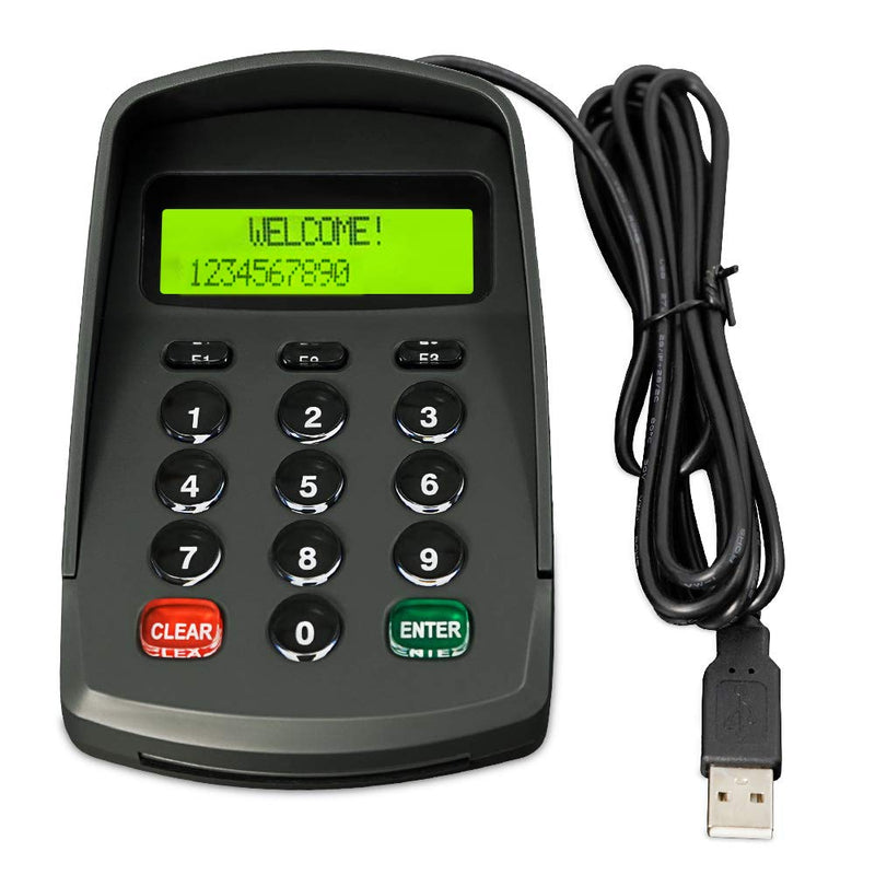 XCRFID USB 15 Keys Keypad Numeric Keyboard Numpad/Digital Keyboard/Pin Pad with LCD Plug and Play Support EPOS System YD541-Plaintext