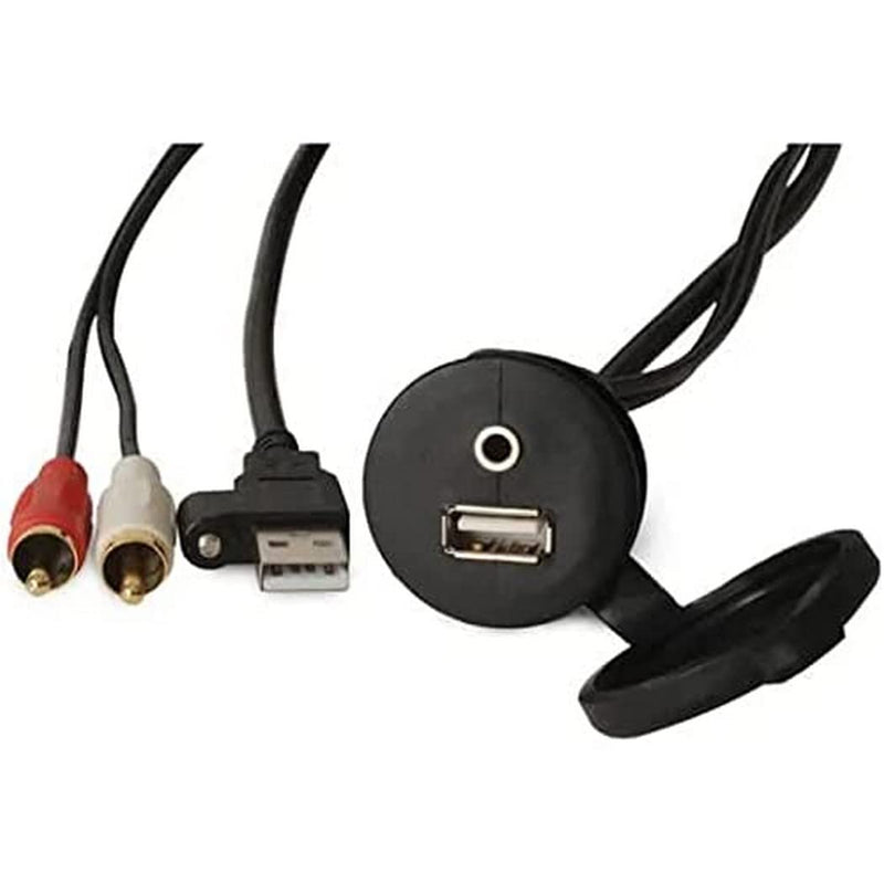 [AUSTRALIA] - Garmin MS-CBUSB3.5, Fusion, USB + 3.5mm-2xRCA Aux Panel Mount Cable, 2m (010-12381-00) 