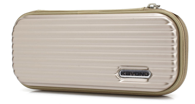 KAYOND Hard Pencil Case PC Hard shell case for executive fountain pen,ballpoint pen,stylus touch pen,Durable Students Stationery With Zipper (Golden) Golden
