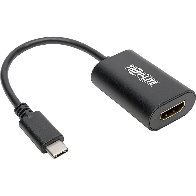 TRIPP LITE USB-C to HDMI Video Adapter Converter, 4K @ 60Hz HD High Definition, Male-to-Female, Thunderbolt 3 Compatible, Black, 6 inches, 3-Year Warranty (U444-06N-HD4K6B)
