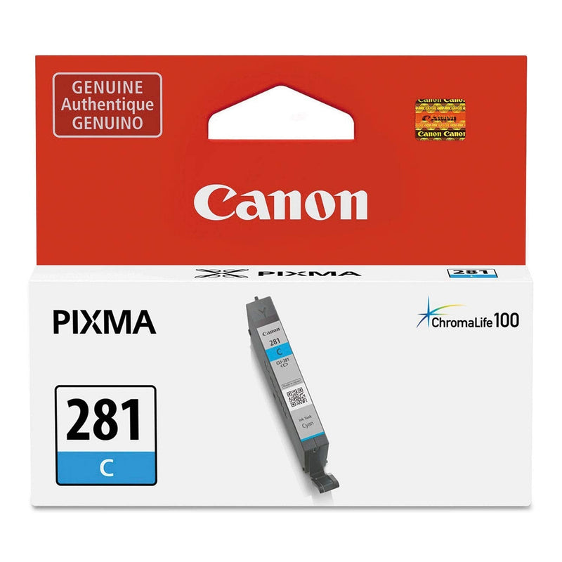Canon Genuine Ink CLI-281 Cyan, Compatible to TR7520,TR8520,TR8620,TS6120,TS6220,TS6320,TS702,TS8120,TS8220,TS8320,TS9120,TS9520 Printers 1 Count (Pack of 1)