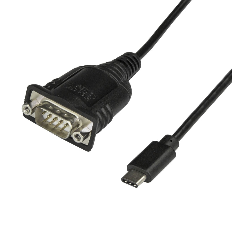 StarTech USB-C to Serial Adapter Cable, Windows/Mac/Linux (ICUSB232PROC) | 16" (40cm) USB-C to RS232 (DB9) Serial Converter Cable, With COM Port Retention, For PLCs, Scanners, Printers