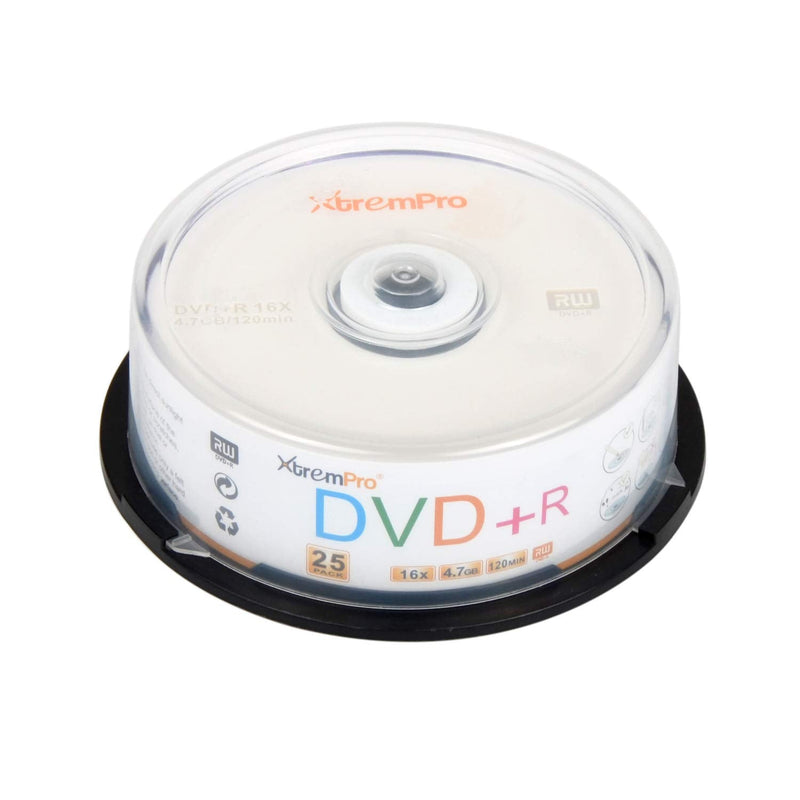 DVD+R 16X 4.7GB 120min Recordable DVD 25 Pack Blank Discs in Spindle - 11025 XtremPro 11025