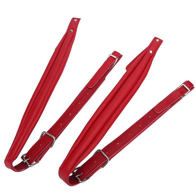 [AUSTRALIA] - VGEBY Adjustable faux leather accordion strap for 16-120 bass Red 