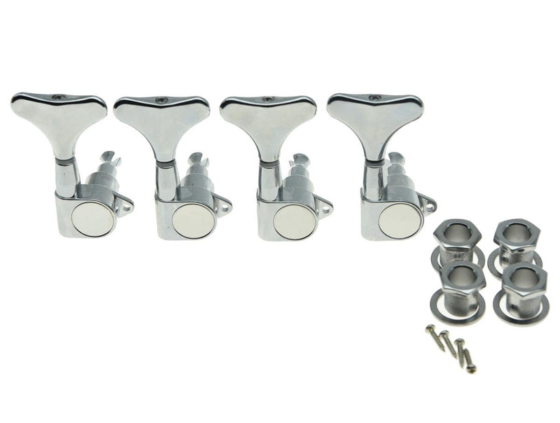 [AUSTRALIA] - KAISH Chrome Right Handed Sealed Bass Tuners Tuning Pegs Keys 4 String Bass Guitar Machine Heads 