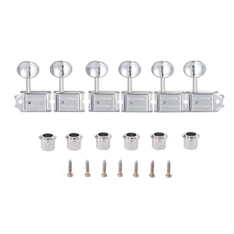[AUSTRALIA] - Dopro Chrome Split Shaft Vintage Guitar Tuning Keys Pegs Guitar Tuners Machine Heads for Strat Tele 6 Inline Right Handed Chrom 