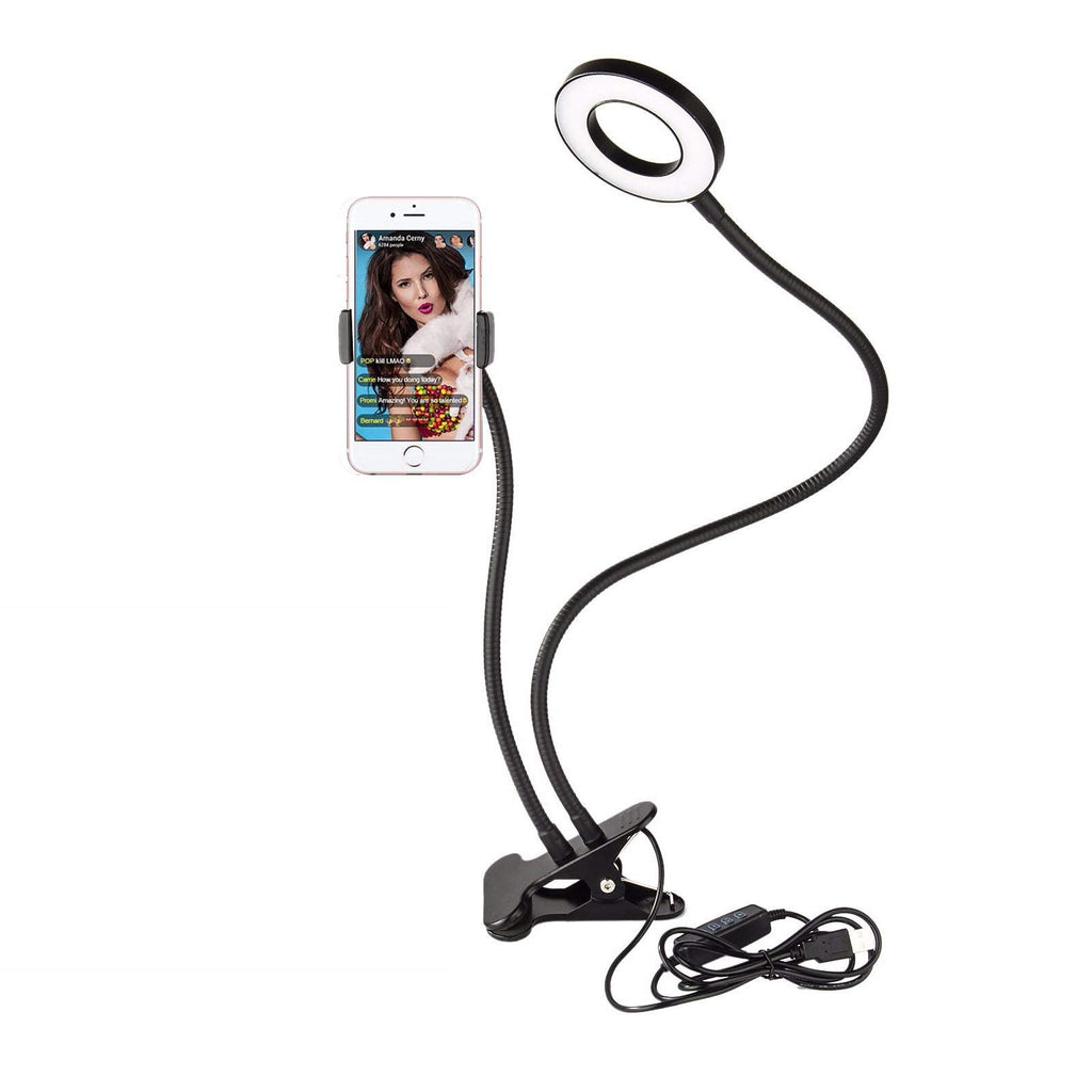 Sokani Selfie Ring Light with Cell Phone Holder and Stand Bracket for YouTube TIK Tok Tiktok Zoom Video Conference Live Stream Makeup Dimmable LED Circle RingLight for iPhone Android Mobile Smartphone