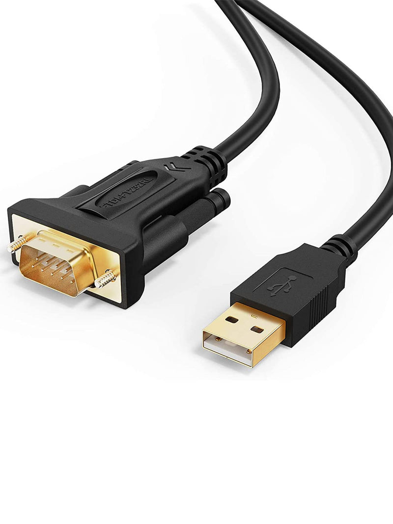 USB to RS232 Adapter (FTDI Chipset), CableCreation 3 Feet RS-232 Male DB9 Serial Converter Cable for Windows 10, 8.1, 8,7, Vista, XP, 2000, Linux, Mac OS X 10.6 and Above,1M / Black 3.3ft/1M