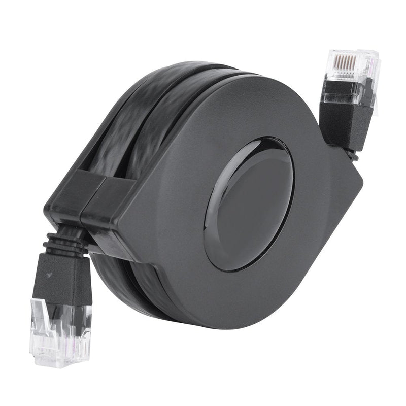 [AUSTRALIA] - FOSA CAT 6 Ethernet Cable, 2m Adjustable Retractable CAT6 RJ45 LAN Network Cable Cord Black 