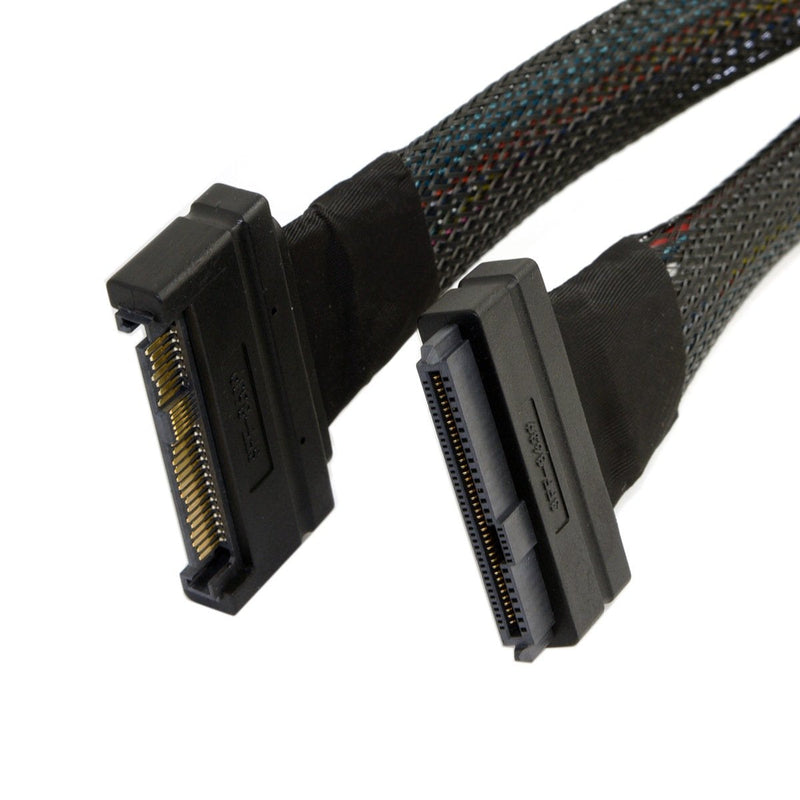 JSER U.2 U2 SFF-8639 NVME PCIe SSD Cable Male to Female Extension 50cm 68pin