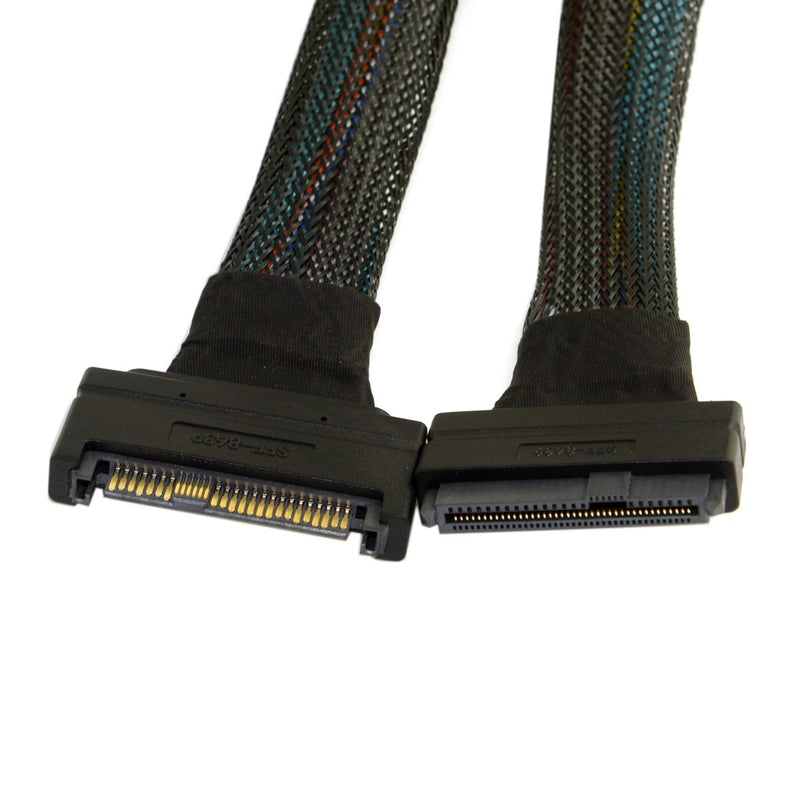 cablecc U.2 U2 SFF-8639 NVME PCIe SSD Cable Male to Female Extension 50cm 68pin 8639 male to female cable