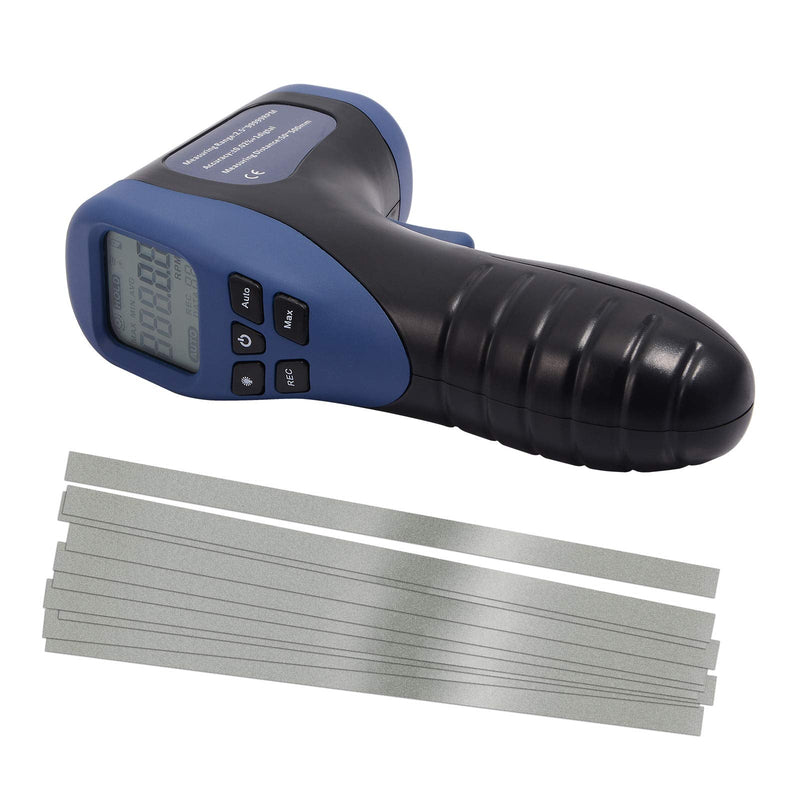 [AUSTRALIA] - EHDIS Digital LCD Photo Tachometer Non-Contact RPM Meter Motor Speed Gauge Gun Style Includes 10 Reflective Tapes 