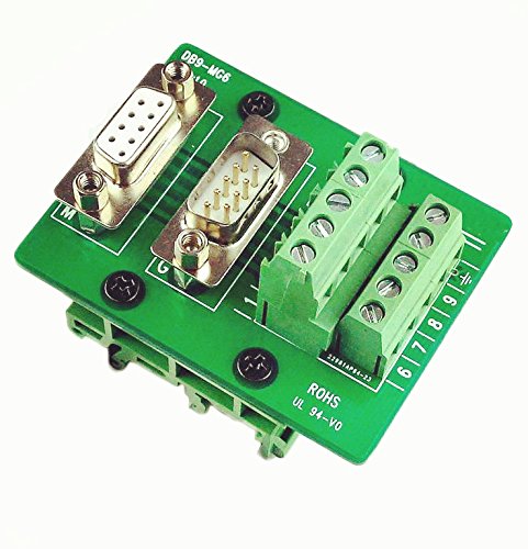 Avanexpress DB9 Breakout Connector RS232 Serial 9 Pin Connector Db9 Terminal (Male and Female Adapter)