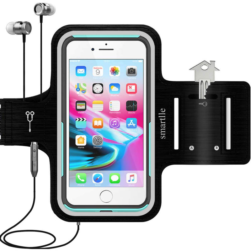 Phone Holder for Running, Armband for Cellphone, iPhone 13 12 11/13 12 Pro/13 12 11 Pro Max/XR/8 7 6s Plus, Samsung Galaxy A/S/Note, LG, Moto, Up to 6.9’’, for Exercise, Gym, Workout-Black Black