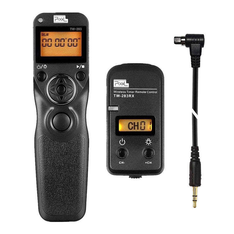 Pixel Timer Shutter Release TW283-N3 Wireless Remote Control Compatible with Canon 5D Mark-III/Mark-IV 5D R5 R5C 10D 1DX 1DC 1DS 1D 5DS 5DSR 20D 6D 7D Mark-II 7D 50D 40D 30D D60 D30 D2000 TW-N3 Canon