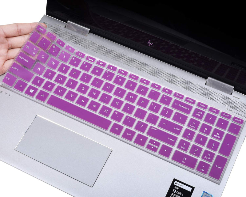 Keyboard Cover for HP Laptop 15-dy 15-dw 15-bs/bw 15-cb/cc/cd/cs 15-ef 15t 15z 15t-dy200 15t-dw300 15-dy2024nr dy2021nr dw3033dx dw1083wm HP Spectre x360 15t eb0043dx/ 15-ef1023dx ef2126wm, Purple