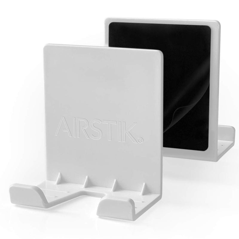 AIRSTIK Cradle Universal Glass Mount Phone Holder Reusable TikTok Facetime Compatible with iPhone iPad Cell Phone for Bathroom Kitchen Shower Dorm Office Made in USA Glass, Mirrors, Windows (White) White