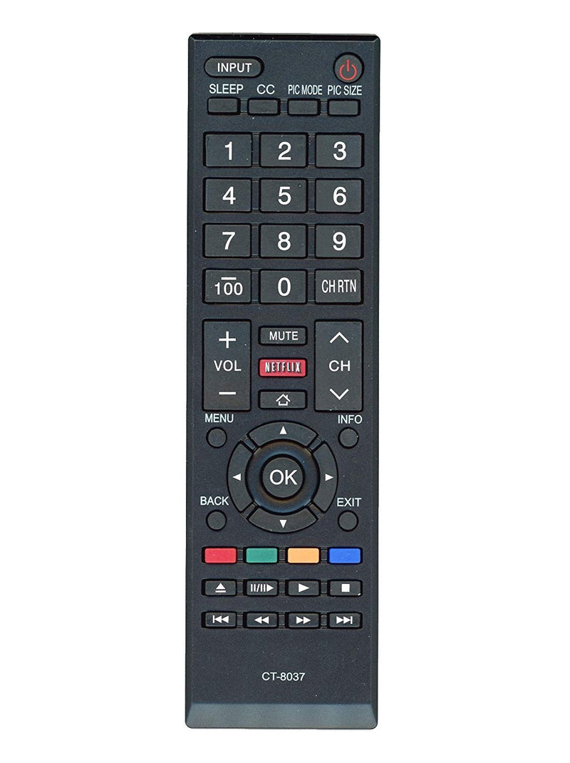 New CT-8037 Universal Remote Control for All Toshiba Brand TV, Smart TV (CT-8037)