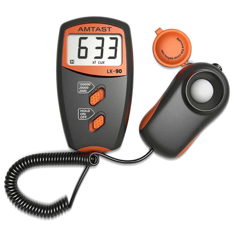 [AUSTRALIA] - Digital LUX Meter Digital Indicator UV Meter Light Meter with LCD Display Luxmeter for 0-100,000 Lux Range High Ambient Light Meter with Backlight (Model LX-90) 