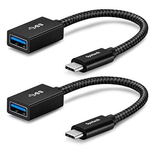 USB C to USB Adapter, 2 Pack USB C to USB3 Adapter,USB Type C to USB,Thunderbolt 3 to USB Female Adapter OTG Cable Compatible with iPad Air 2020, MacBook Pro, Air and More Black