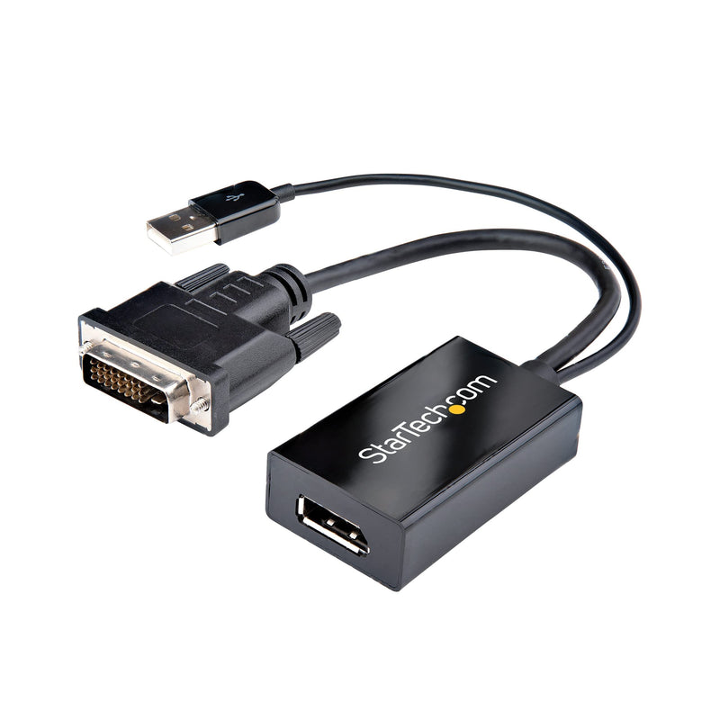 [AUSTRALIA] - StarTech.com DVI to DisplayPort Adapter - USB Power - 1920 x 1200 - DVI to DisplayPort Converter - Video Adapter - DVI-D to DP (DVI2DP2) 