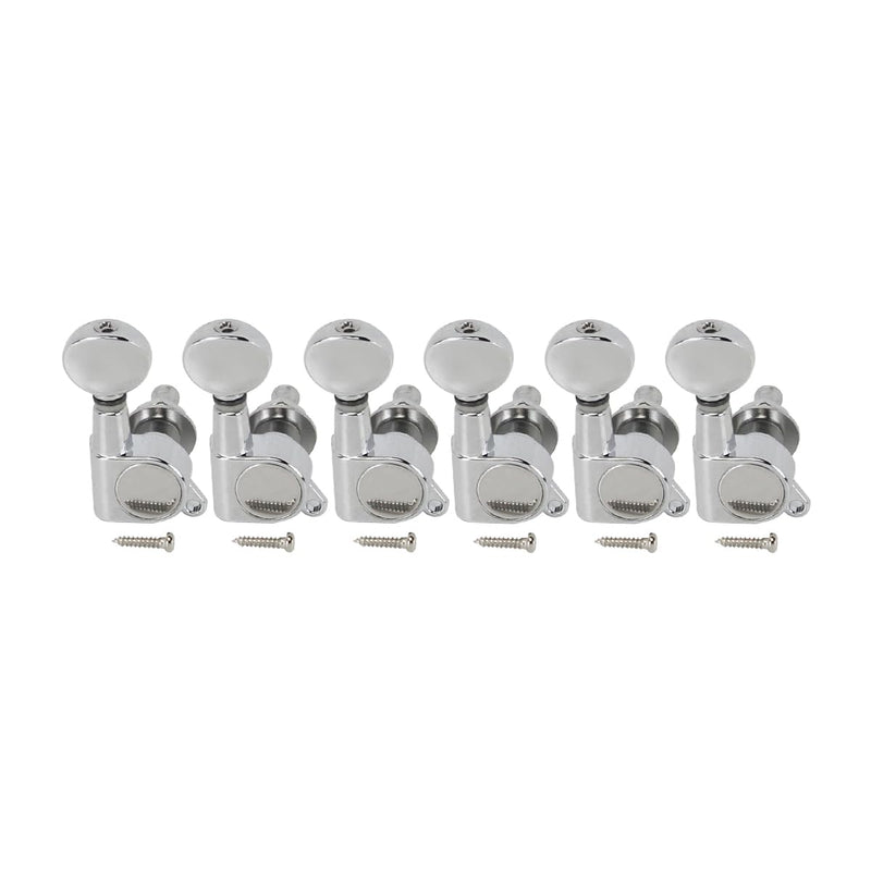 [AUSTRALIA] - FLEOR 6R Sealed Guitar Tuners Machine Heads Tuning Pegs Keys Set Chrome Fit Electric Guitar Part 