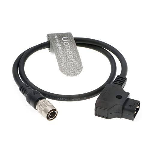 Uonecn D-Tap to Hirose 4 Pin Power Cable, 4pin Male Cable for Sound Devices 633 688, Zoom F8 Series Audio Recorder, Anton Bauer Battery, 17.7in/45cm
