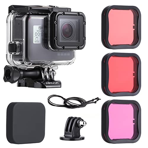 SOONSUN 147FT Waterproof Case with Dive Filters for GoPro Hero 5/6/7 Black