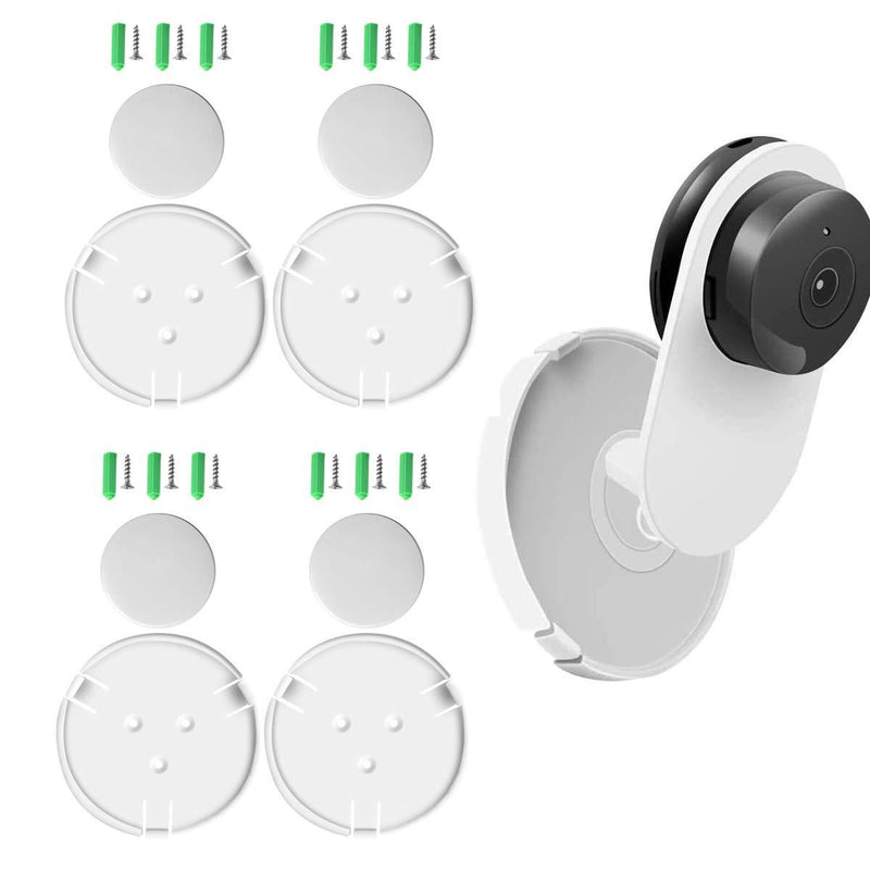 (Pack of 4) Aboom Wall Mount Compatible with Yi Home Camera Customized Stand Bracket for YI 1080p/720p Home Camera Designed for USA (NOT INCLUDED CAMERA)