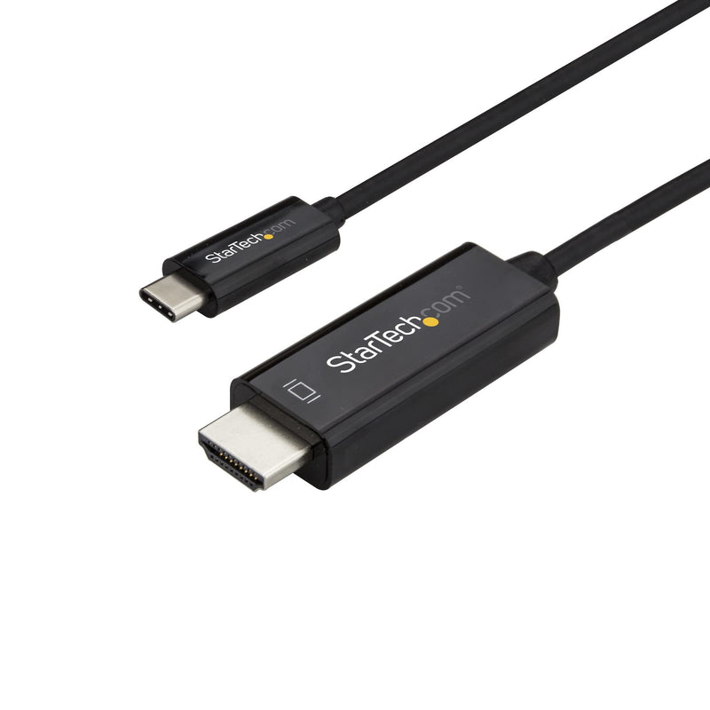 StarTech 10ft USB-C to HDMI 2.0 Adapter Cable, 4K 60Hz, HBR2, Black | DP 1.2 Alt Mode, 7.1ch Audio, HDCP 2.2/1.4, Thunderbolt 3 Compatible, 3840 x 2160, Integrated Chip 10 ft (3 m)