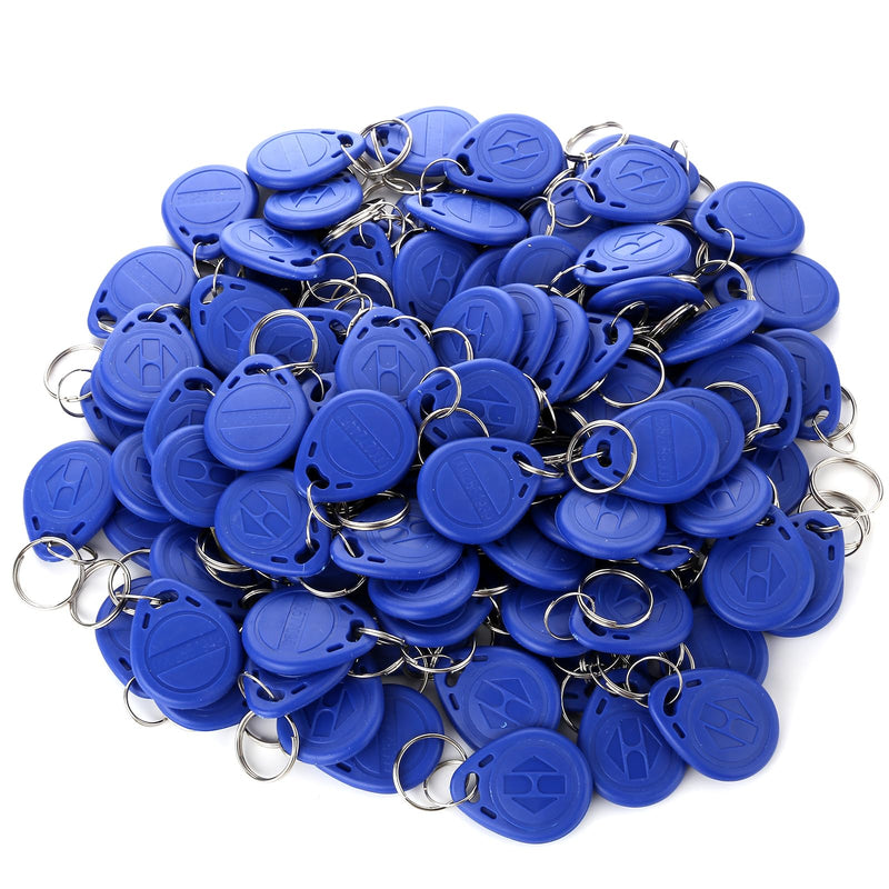 100pcs 125khz Wholesale New RFID Proximity Id Card Token Tags Key Keyfobs (Blue)