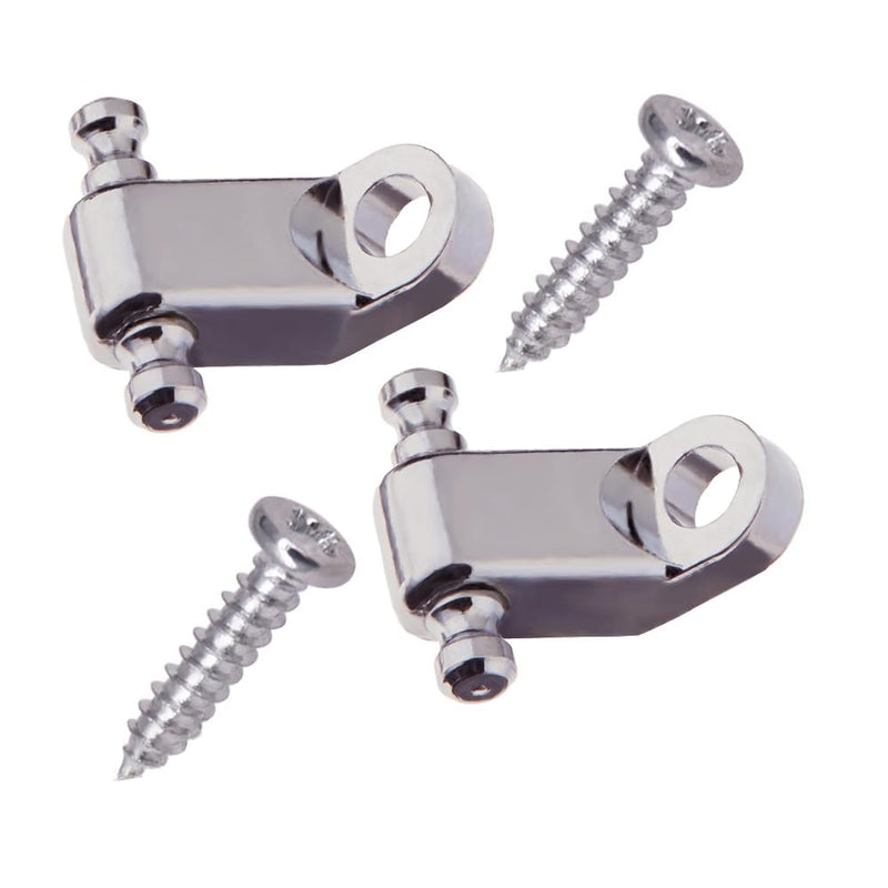 Electric Guitar String Retainers Tree Standard Roller String Guides Pack of 2pcs (Chrome) Chrome