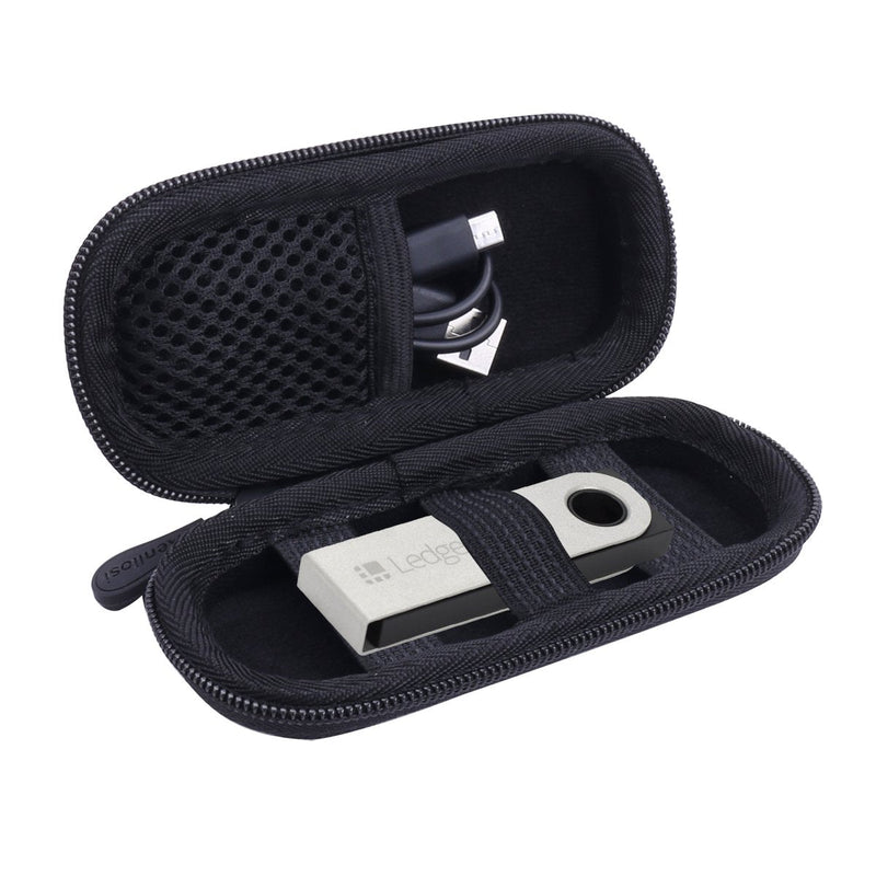 Hard Case Replacement for Ledger Nano S X BTC Bitcoin Wallet Hardware by Aenllosi Black