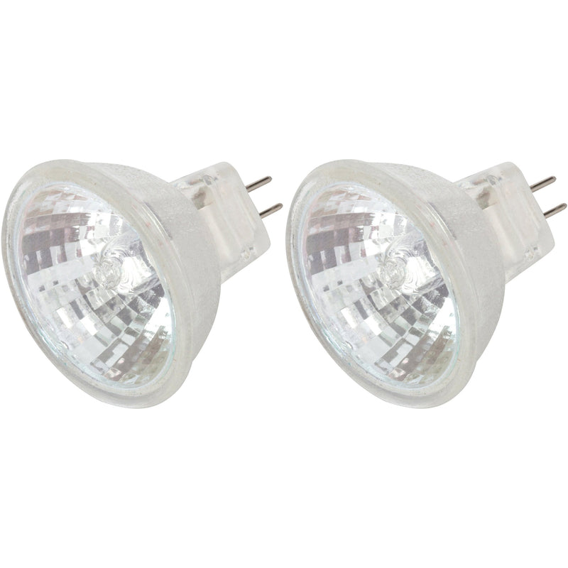 Simba Lighting 10 Watt 12 Volt MR11 Halogen Spotlight Bulbs (2 Pack) 2-Pin 110lm 30° Beam Angle for Accent, Track Light, and Fiber Optics, GU4 Bi-Pin Base, Glass Cover, Warm White 2700K Dimmable