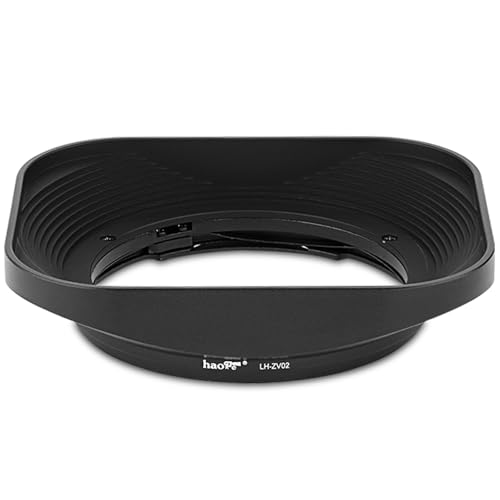 Haoge LH-ZV02 Square Metal Lens Hood for Carl Zeiss Biogon T* 2/35 35mm f2 ZM, C Biogon T* 2.8/35 35mm f2.8 ZM, Planar T* 2/50 50mm f2 ZM; Voigtlander NOKTON CLASSIC 35mm f1.4 VM, 40mm f1.4 VM as LH-6 [Square - Black]