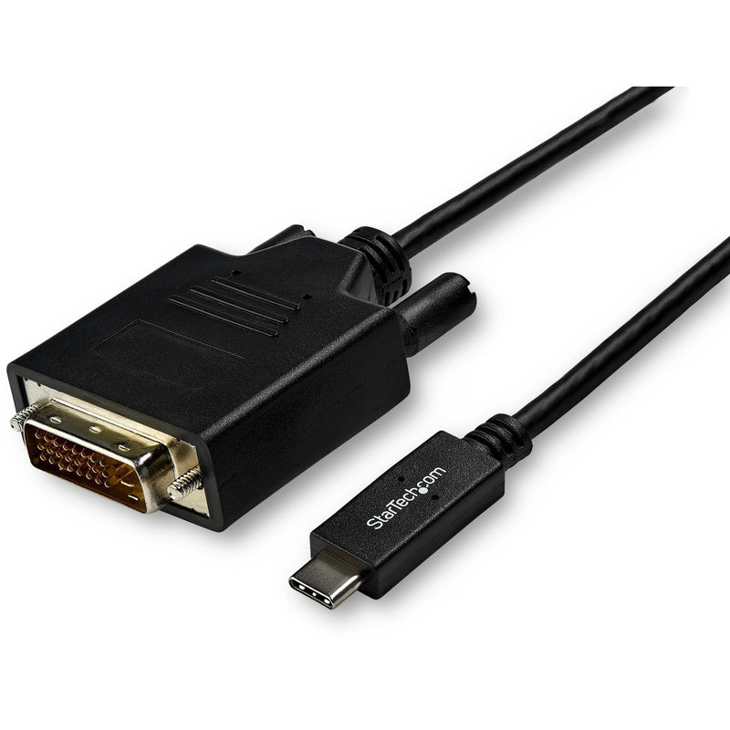 StarTech 10ft USB-C to DVI-D Cable, 1920 x 1200, 1080p 60Hz (CDP2DVI3MBNL) | USB-C to DVI-Digital Video Adapter Cable, Single Link, DP Alt Mode HBR2, Thunderbolt 3 Compatible, EDID Pass-Through 9.8 feet
