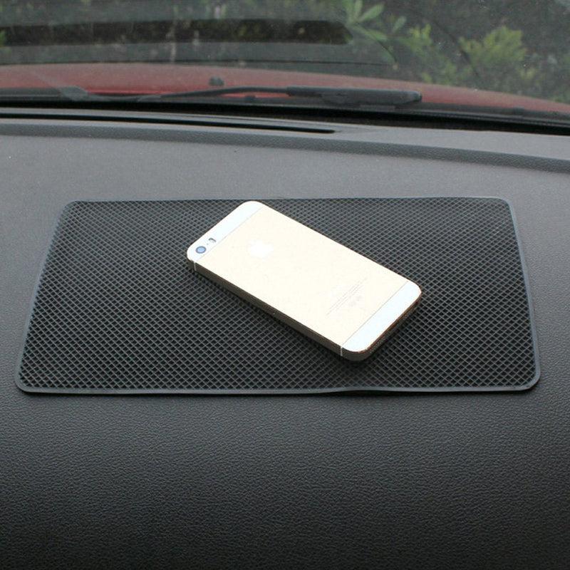 Tianmei 10.6in x 6.1in Extra Large Size Anti-Slip Rubber Pad, Car Dashboard Universal Non-Slip Mat use for Cell Phones, Sunglasses, Keys, Coins and More (Pure Black) Pure Black - 10.6in x 6.1in