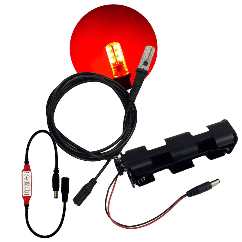 Red led Light kit with Effects Control for Flicker Flame Glowing fire Props 12 Volt DC with 5 Foot Cable Socket for Theatrical Scenery Stage Props Fake fire Lighting Effects