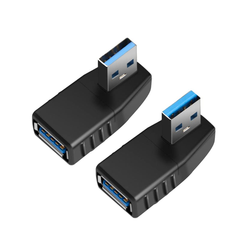 USB 3.0 Adapter 90 Degree Male to Female Coupler Connector Plug Left Angle and Right Angle by Oxsubor