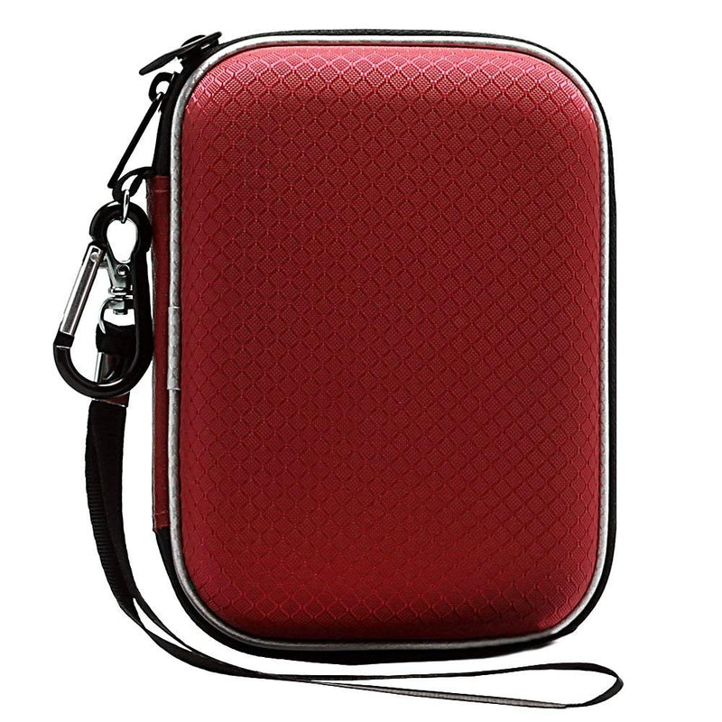 Lacdo Hard Drive Carrying Case for Western Digital WD My Passport Ultra WD Elements SE WD P10 Game Drive Portable External Hard Drive 1TB 2TB 3TB 4TB 5TB USB 3.0 2.5 inch HDD Travel Storage Bag, Red