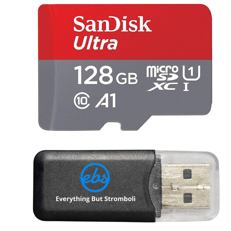 SanDisk 128GB Ultra Micro SD SDXC UHS-I Class 10 works with Samsung Galaxy S9 Memory Card S9+, S9 Plus (SDSQUAR-128G-GN6MN) with Everything But Stromboli (TM) Card Reader (Class 10 128GB) Class 10 128GB