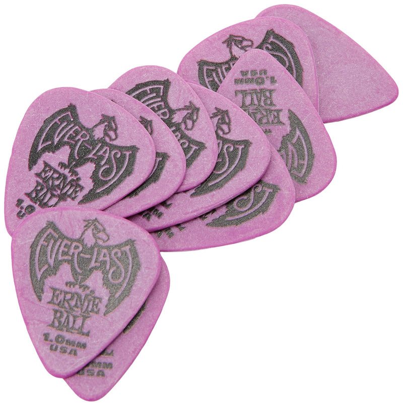 Ernie Ball Everlast Guitar Picks, Purple 1.0mm, 12-pack (P09193) Purple (1. mm) 0